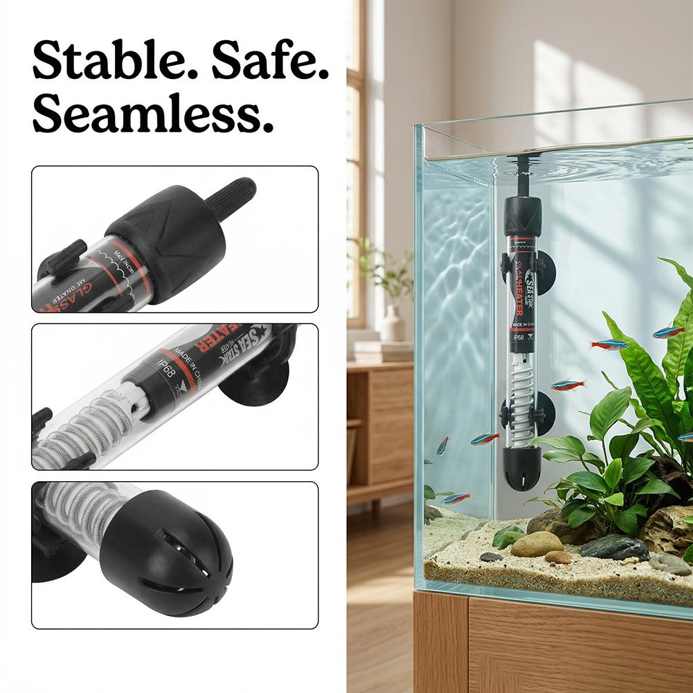 Fish Tank Heater - Calentador de acuario UE 25W/50W/100W/200W/300W, calentador