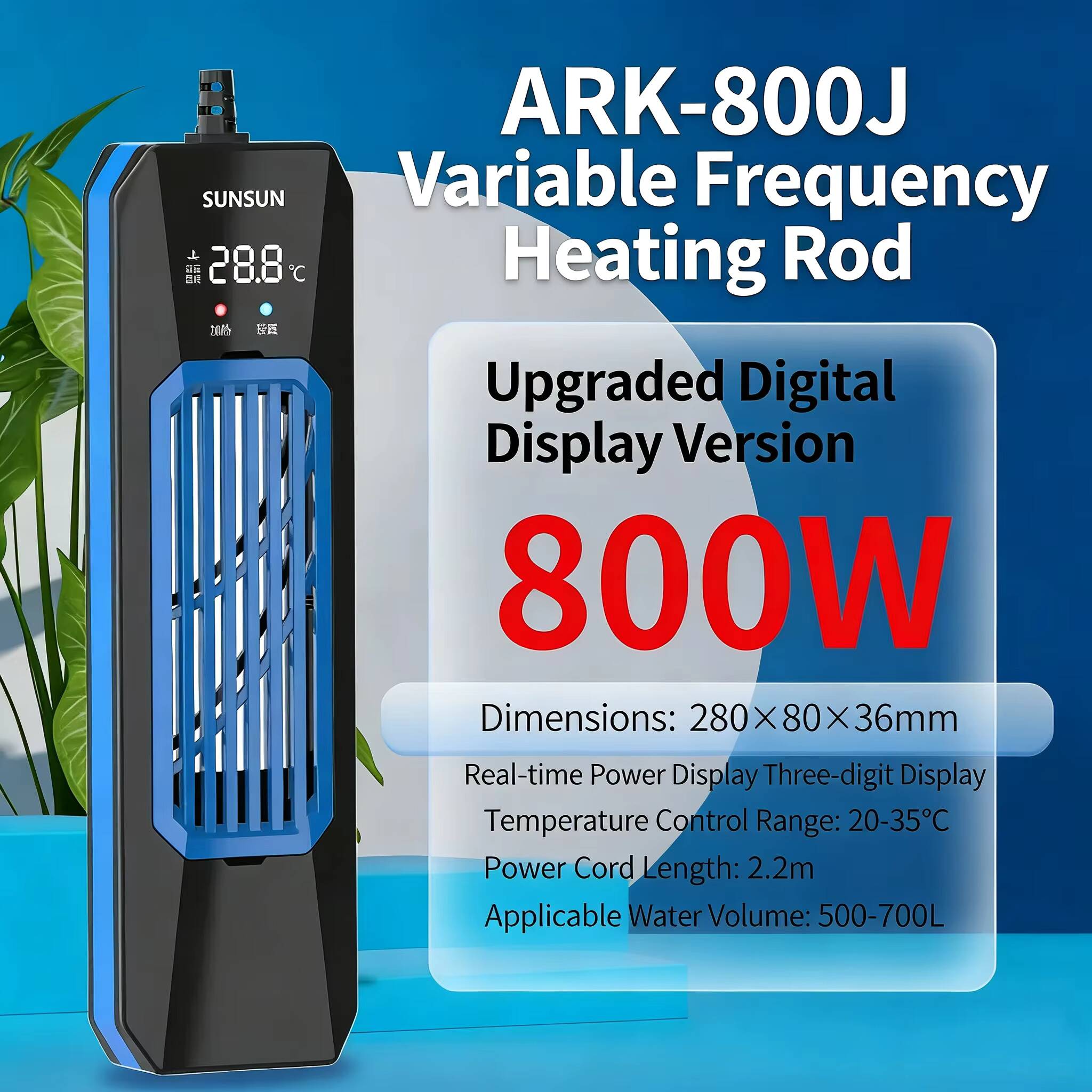 Fish Tank Heater - 50-1000W nuevo SUNSUN PTC ARK tanque