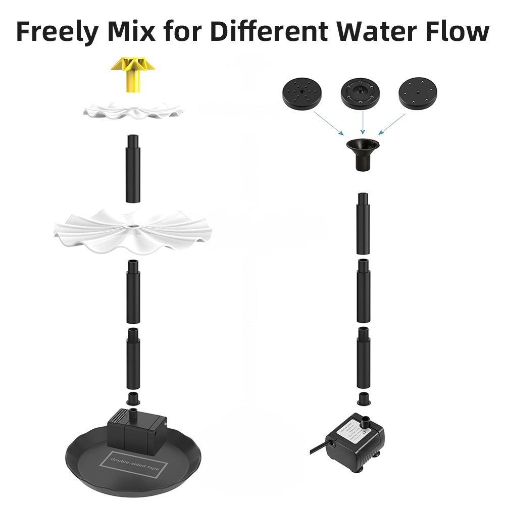 Bomba de Fuente Solar para bañ - Aquarium Light reseña y precio